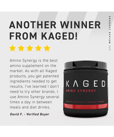 Kaged Muscle Amino Synergy Vegan BCAA + EAA Powder - Raspberry Lemonade with Coconut Water | 30 Servings with Caffeine - Buy Online on GoSupps.com