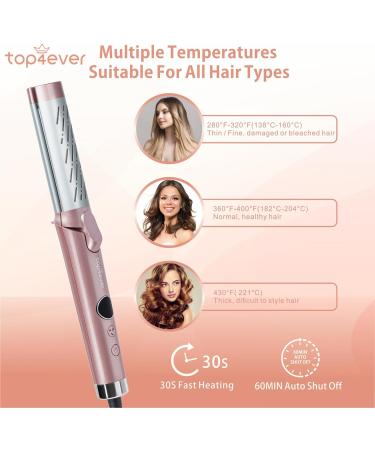 TOP4EVER Airflow Styler - 2-in-1 Curling Iron & Flat Iron Ionic Ceramic 360 Cool Air Vents Dual Voltage 5 Adjustable Temps for Perfect Hair Styling - Buy Online on GoSupps.com