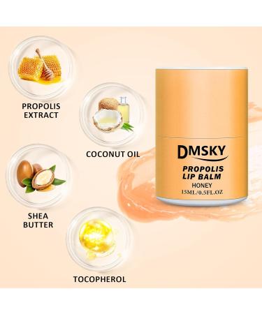 DMSKY 4 Pack Lip Sleeping Mask Set Lip Butter with Propolis and Vitamin E Lip Balm for Dry Lips Reduce Lip Lines and Improve Lip Color - Buy Online on GoSupps.com