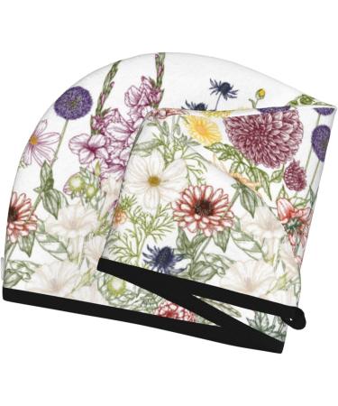 Hair Towel Wrap - Quick-Drying Turban with Button | Autumn Garden Hair Drying Towel - Buy Online on GoSupps.com