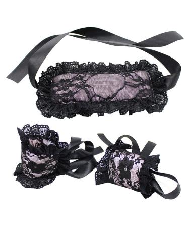 Trenton Sexy Lace Blindfold Eye Mask Role Play Handcuff Fancy Costume for Womens