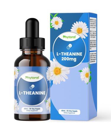 Phytoral Potent L-Theanine Liquid Drops - High Absorption L-Theanine for Kids & Adults Calm & Relaxation Support - Premium Quality Drops Ideal for Children and Adults Liquid 30 Servings