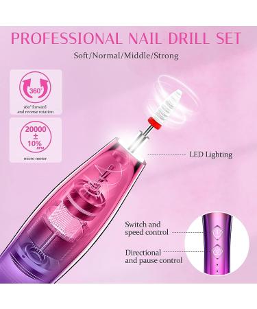 Professional Cordless Electric Nail File Drill - Portable Manicure Tool Kit for Gel Nails - Polishing, Grinding, Trimming - Home & Salon Use - Buy Online on GoSupps.com