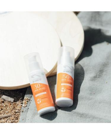 Laboratoires de Biarritz ALGA Maris Bio Sunscreen SPF 30 - Waterproof Moisturizing & Mattifying Face Lotion - 50ml - Made in France - Buy Online on GoSupps.com