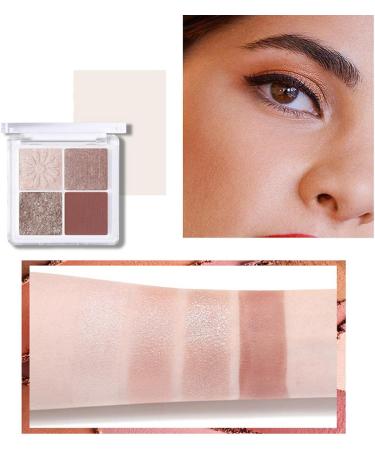 Eyeshadow Makeup Palette Waterproof 4 Colors Eye Shadow Palette | Matte and Shimmer Pigmented Blending Eye Shadow Pallet Natural Velvet Texture Eye Shadow Makeup Palette for Her Mona43henry 01 - Buy Online on GoSupps.com