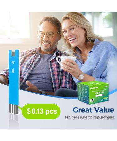 AUVON Blood Glucose Monitor Kit for Test Diabetes - 100 Glucometer Strips - Buy Online on GoSupps.com
