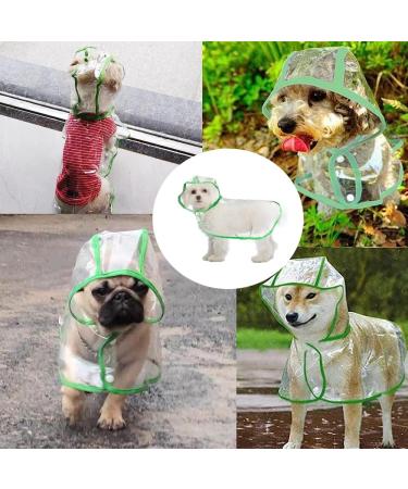 Buy Ssang Waterproof Dog Raincoat - Adjustable & Easy Wear Poncho Hoodie for Small & Medium Dogs & Cats - Rain & Windproof Green Medium - Buy Online on GoSupps.com