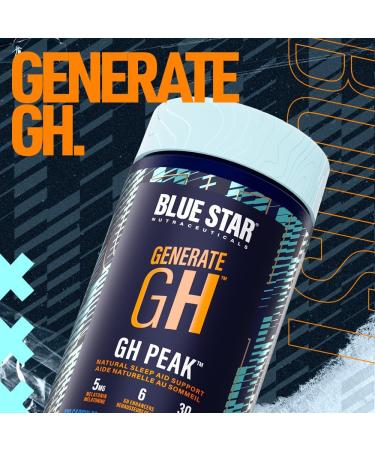 Blue Star Nutraceuticals GH PEAK - Natural Sleep Aid & Advanced GH Optimizer w/Ashwagandha - Burn Build & Restore while you Sleep Deeper - 120 Veggie Capsules - Buy Online on GoSupps.com