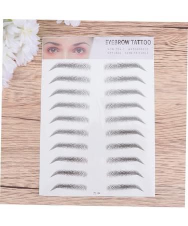 OHPHCALL 2pcs 3d Eyebrow Stickers Maquillaje Para Cejas Hairlike 6d Eyebrow Sticker Kits 3d Stickers Black - Buy Online on GoSupps.com