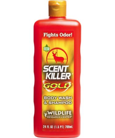 Scent Killer Gold 1241 Wildlife Research Scent Killer Gold Body Wash and Shampoo, 24 Ounce