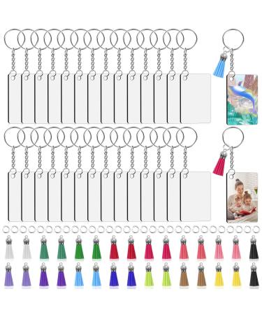 Sublimation Keychain Blanks Bulk modacraft 120Pcs Sublimation Keychain Blanks Set with Rectangle Sublimation Blanks, Keychain Tassels, Keychain Rings and Jump Rings for DIY Keychain Crafting 120Pcs Rectangle - Buy Online on GoSupps.com