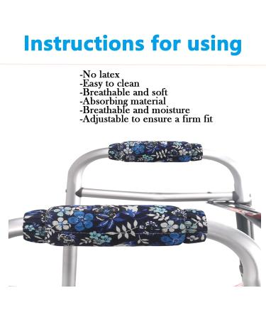 Adult Walker Grip with Soft Cushion Padding - Padded Hand Grip Covers for Universal Folding Rolling Walkers - Buy Online on GoSupps.com