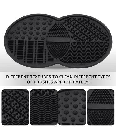 Norate Makeup Brush Cleaner Set - Silicone Cleaning Mat & Cleanser for Brushes and Tools | Stocking Stuffers for Women - Black - Buy Online on GoSupps.com