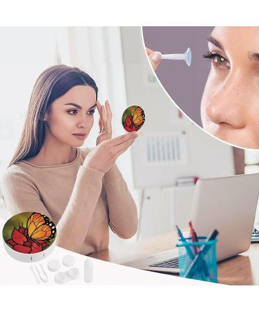 Monarch Butterfly Contact Lens Case - Portable Travel Box with Mirror | Perfect for International Shipping - Buy Online on GoSupps.com