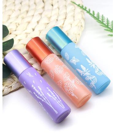 10ml Gemice Essential Oil Roller Bottles - 6 Pack with Stainless Steel Balls, Opener, Dropper - Portable Refillable Clear Perfume Sample Bottles - Buy Online on GoSupps.com