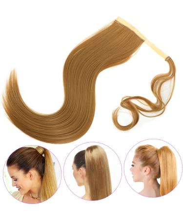 Beatifufu Curly Wig Ponytail Tails Hair Extensions Long Hair Extension Brown Wavy Hairpiece Hair Barrettes for Women Ponytail Hairpiece Hair Miss High Temperature Wire Real Hair Extend 60X12cm Picture 4 - Buy Online on GoSupps.com