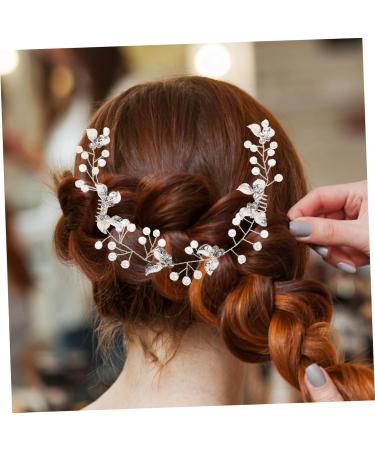 Beaupretty Hair Comb Accessory Flower Arrangement and Headwear bridal headpiece combs rhinestone hair vine bridal flower hair pin wedding hairpiece hair bride Hair piece side - Buy Online on GoSupps.com