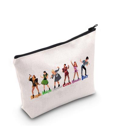 G2TUP Make-up bag with inscription "Six the Musical Queens" inspired by Aragon Boleyn Seymour Cleves Howard British history cosmetic bag gift British History White Bag British History White Bag