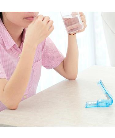 Izyfan Tablet Divider Precision Pill Cutter for Small & Large Tablets | Medication Divider with Storage Compartment | Blue - Buy Online on GoSupps.com