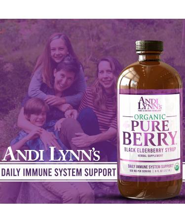 Andi Lynn's Pure Black Elderberry Syrup with Honey - 500mg Immune Support - 8oz - Buy Online on GoSupps.com