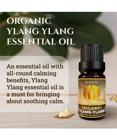 Certified Organic Ylang Ylang Essential Oil - 100% Pure Therapeutic Grade for Aromatherapy, Massage & Diffusers - 10ml + Free E-Book | Cananga Odorata - Buy Online on GoSupps.com