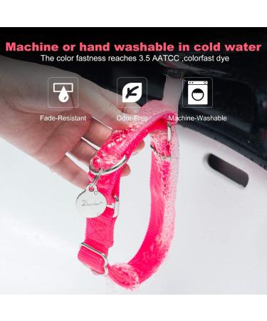 Dazzber Martingale Dog Collar - Large Adjustable Durable Nylon in Hot Pink - 1 Inch Wide Strong & Hard-Wearing - Buy Online on GoSupps.com