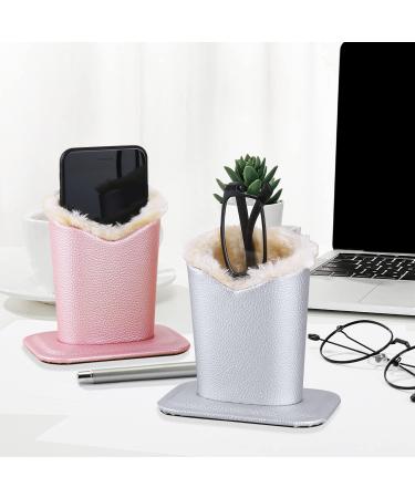Bivisen Glasses Holder - Modern Velvet Plush PU Leather Eyeglass Case in Pink & Silver | Stylish & Durable Accessories for Eyewear - Buy Online on GoSupps.com