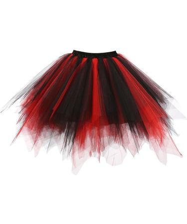Hehiy Women's Carnival Costume - 50s Tllrock Tutu Skirt Short Ballet Petticoat Black & Brown Multi-Color Crinoline Tulle Rock for Women - Buy Online on GoSupps.com
