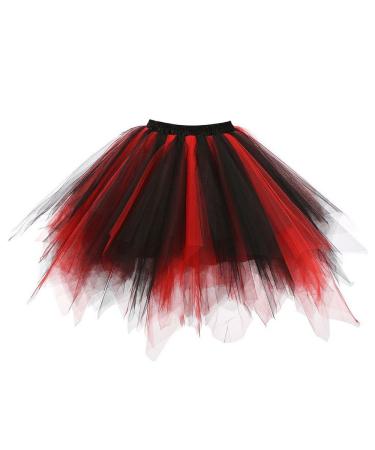 Hehiy women carnival costume Tllrock 50s Tt Rock Short Ballet Unterrock Crinoline Petticoat Tutu Tulle Rock Black Tutu Women Women Tulle Rock Brown Multi -Color