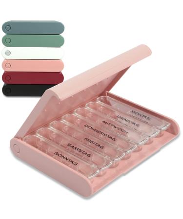 24/7 MEDICASE Danish Design Pill Box for 7 days - For smaller pill dosages (Dust Rose) - Buy Online on GoSupps.com