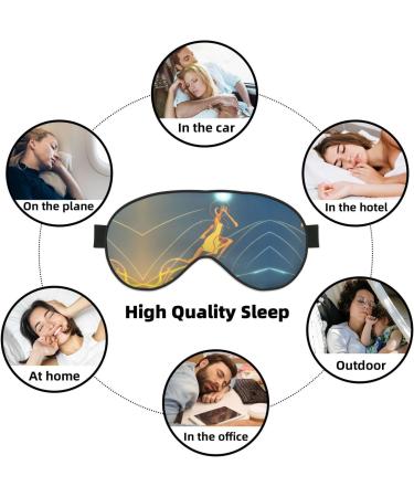 Buy SSIMOO Double-Sided Eye Mask - Jumping Musical Notes Print | Soft Light Blocking Sleep Mask for Better Sleep Quality - International Shipping Available - Buy Online on GoSupps.com