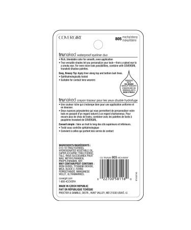 COVERGIRL truNaked Waterproof Eyeliner Duo in Mocha/Ebony - 0.03 oz (Packaging May Vary) - Buy Online on GoSupps.com