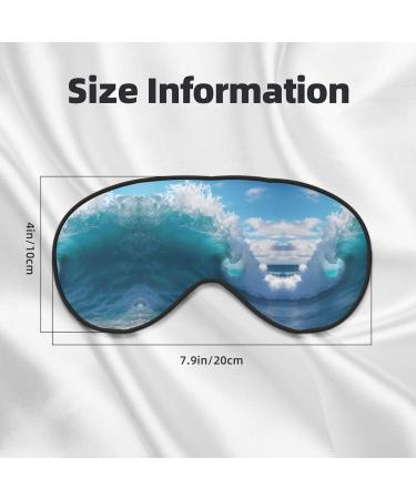 Ocean Sea Wave Print Unisex Eye Mask | Soft Comfortable Light-Blocking Sleep Mask - Buy Online on GoSupps.com