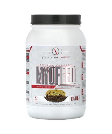 Purus Labs Myofeed Blended Protein | Ultra Filtered Whey Isolate & Concentrate | Soluble Fiber & Digestive Enzymes | 25 Servings (Chocolate Cookie Crunch)