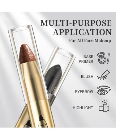 Waterproof Cream Eyeshadow Stick | Glitter Highlighter & Eye Liner | Long Lasting Shimmer Makeup (Milk Tea Brown) | Perfect Gifts for Women - Buy Online on GoSupps.com