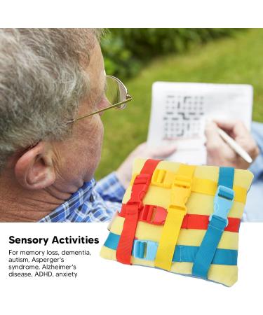 Dementia Activities Pillow Elderly Dementia Pillow Sensory Buckle Cushions Sensory Buckle Pillow Fine Motor Development Anxiety Relief Calming Comforting Activities for Adults - Buy Online on GoSupps.com