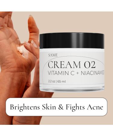 Same Skincare Face Cream 02 - Niacinamide & Vitamin C Serum | Hyaluronic Acid & Shea Butter | Acne Anti-Aging Dark Spots Treatment | Vegan & Cruelty-Free | 2.2 oz - Buy Online on GoSupps.com