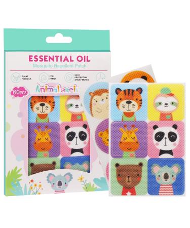 IYARKAI Cartoon Protection Patches 60 Pack Cartoon Protectors for Children and Adults for Outdoor Indoor Camping and Hiking (Animals)