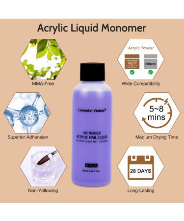 Lavender Violets Acrylic Nail Set | 12 Earth Colors Acrylic Powder & Liquid for 3D French Manicure | International Shipping Available - Buy Online on GoSupps.com