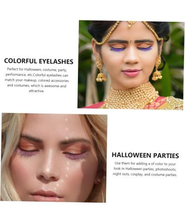 IWOWHERO 5 Pairs Colored False Eyelashes Decorative Fake Eyelash False Eye Lashes Handmade Eyelash Full Strips Eyelash Toiletries Lash Cosmetics Makeup Supply Artificial Makeup Tools Girl - Buy Online on GoSupps.com