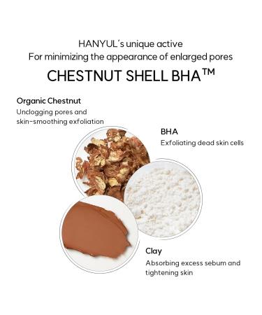 Hanyul Chestnut Shell Pore Clearing Clay Mask - Wash Off Mask for Oily Skin Mud & BHA for Pore Care - 3.39 fl.oz | International Shipping Available - Buy Online on GoSupps.com