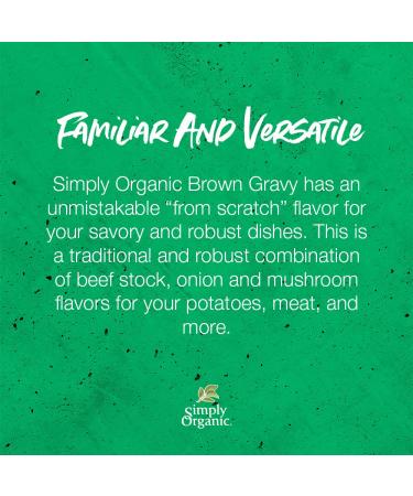 Simply Organic Brown Gravy Mix - Gluten-Free & Certified Organic | 1 oz Pack of 4 - Buy Online on GoSupps.com