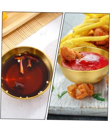 Milisten 1 Set 8pcs Dish Seasoning Dipping Plates Side Dish Japanese Plates Mini Dipping Plate Small Sauce Cups Metal Gold Decor Sauce Bowls Stainless Steel Sushi Measuring Cup - Buy Online on GoSupps.com