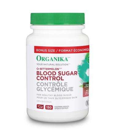 Organika Blood Sugar Control Bonus Size- Chromium and Bitter Melon 150 vcaps