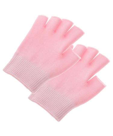 Healeved 1 Pair Moisturizing Gloves Gloves for Men Moisture Gloves for Hands Overnight Collagen Hand Spa Gloves Gel Mitten Gel Hand Gloves Hand Pink Fingerless Miss