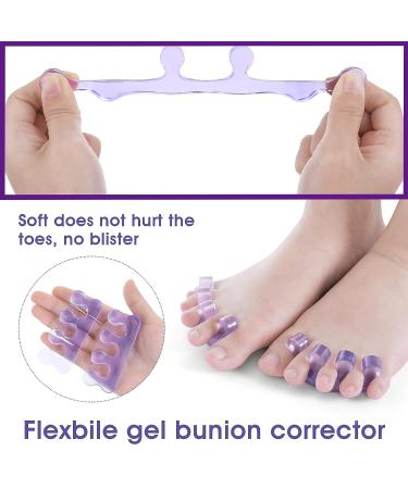 Sibba 2 Pairs Gel Toe Separators for Overlapping Toes, Bunions, Hammer Toe - Foot Pain Relief | Style A - Buy Online on GoSupps.com