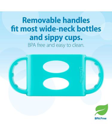 Dr. Brown s Milestones Wide-Neck Sippy Bottle | Easy-Grip 9oz Turquoise Sippy Spout | BPA-Free | 6m - Buy Online on GoSupps.com