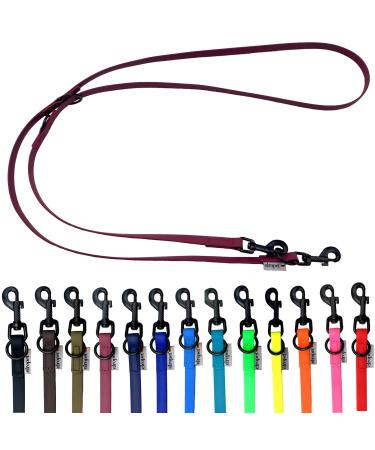 Biothane Dogeline Black Hook adjustable for small dogs / large dogs 2m / 2.40m / 2.80m / 3.50m / 5m (bordeaux 2.40m x 9mm) 2.40m x 9mm bordeauxx