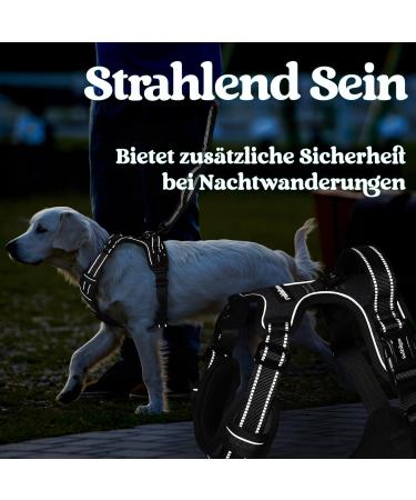 Rabbitgoo Dog Harness for Large Dogs - Adjustable No-Choke Reflective Chest Harness with Handle - Soft Padded XL - Black (1 Pack) - Buy Online on GoSupps.com