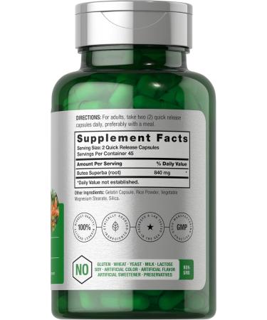 Horb ach Butea Superba Root 840mg | 90 Capsules | Male Performance | Non GMO Gluten Free Supplement - Buy Online on GoSupps.com